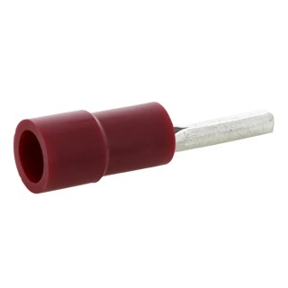 RS PRO Insulated Tin Crimp Pin Connector 22 AWG to 16 AWG, 1.9 mm Pin Diameter, 10 mm Pin Length, Red 613-9716