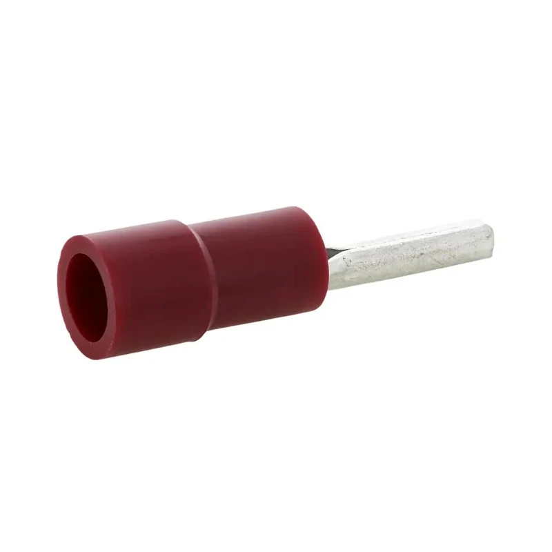 RS PRO Insulated Tin Crimp Pin Connector 22 AWG to 16 AWG, 1.9 mm Pin Diameter, 10 mm Pin Length, Red 613-9716