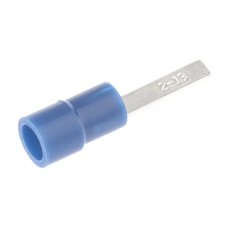RS PRO Insulated Crimp Blade Terminal 13 mm Blade Length, 16 AWG to 14 AWG, Blue 613-9722