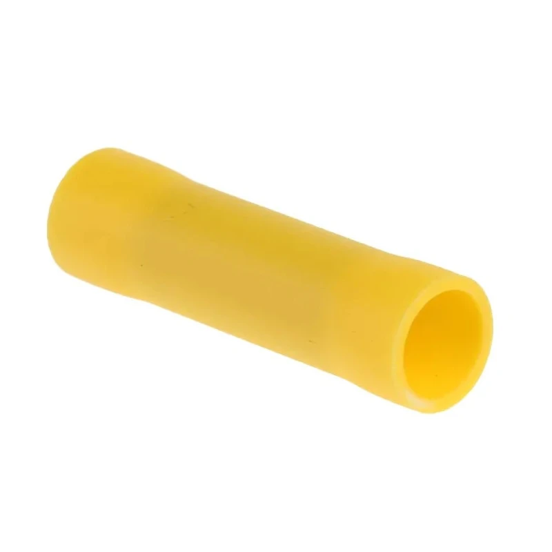 RS PRO Insulated Tin Plated Copper Butt Splice Connector Yellow Vinyl 10 AWG 613-9766