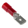 RS PRO Red Insulated Male Spade Connector Crimp, 6.35 x 0.8 mm Tab Size, 22 AWG to 16 AWG 613-9744