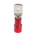 RS PRO Red Insulated Male Spade Connector Crimp, 6.35 x 0.8 mm Tab Size, 22 AWG to 16 AWG 613-9744