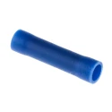 RS PRO Butt Splice Connector, Blue, Insulated, Tin Plated Copper, 14 AWG Crimp Terminal 613-9788