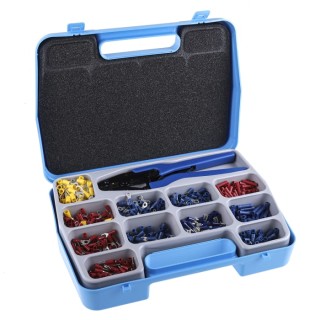 RS PRO 800 Piece Insulated Crimp Terminal Kit with Hand Crimp Tool 0.25-6 mm² Wire Size 613-9952