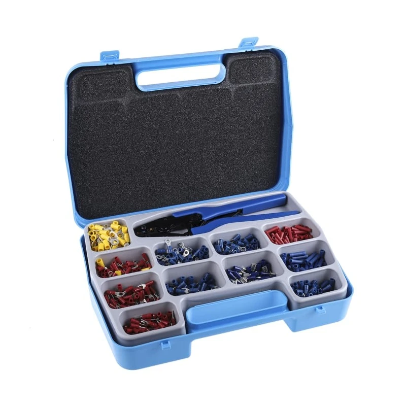RS PRO 800 Piece Insulated Crimp Terminal Kit with Hand Crimp Tool 0.25-6 mm² Wire Size 613-9952