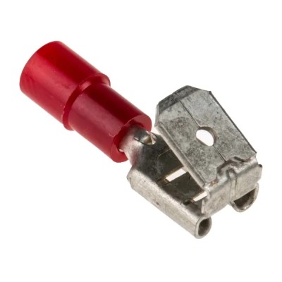 RS PRO Red Insulated Female Spade Connector Crimp Termination 6.35 x 0.8 mm Tab Size 22 AWG to 16 AWG 613-9918
