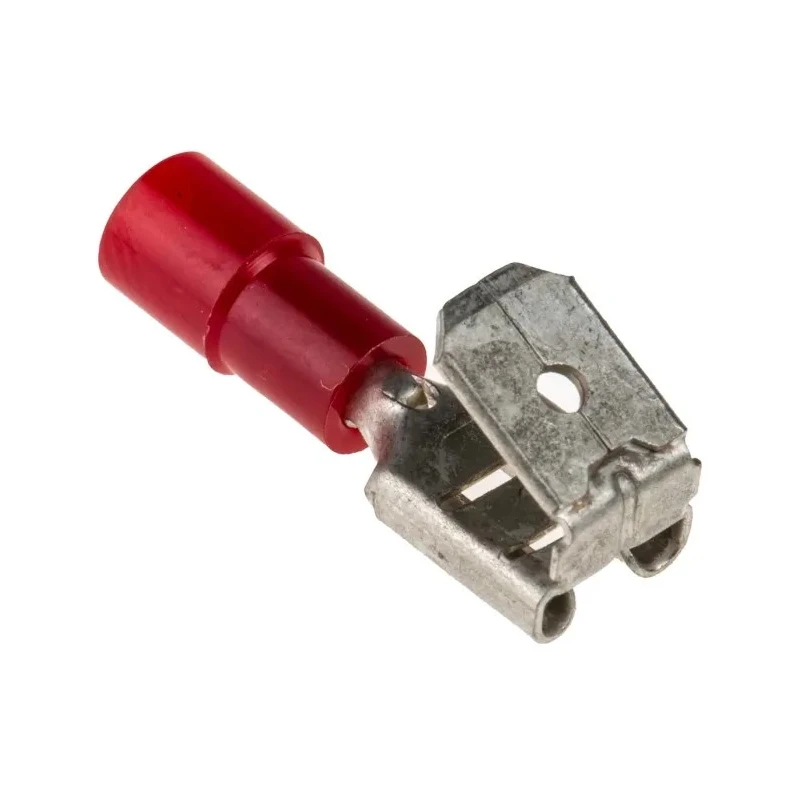 RS PRO Red Insulated Female Spade Connector Crimp Termination 6.35 x 0.8 mm Tab Size 22 AWG to 16 AWG 613-9918