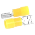 RS PRO Yellow Insulated Female Spade Connector Crimp 6.35 x 0.8 mm Tab Size 12 AWG to 10 AWG 613-9930