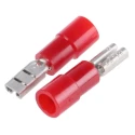 RS PRO Red Insulated Female Spade Connector, Crimp Termination, 2.8 x 0.8 mm Tab Size, 22 AWG to 16 AWG 613-9968
