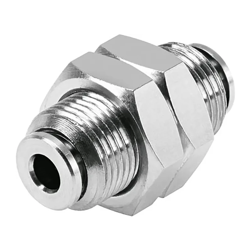 Festo NPQH Series Pneumatic Fitting High Alloy Stainless Steel Nickel Plated Brass Fluoropolymer Push-In 4 mm NPQH-H-Q4-E-P10