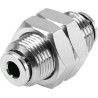 Festo Pneumatic Fitting Push-in 6 mm Connector A, 6 mm Connector B, Fluoropolymer, High Alloy Stainless NPQH-H-Q6-E-P10