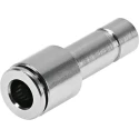 Festo Pneumatic Reducer Nipple Push-in 10 mm to Push In 6 mm Nickel Plated Brass NPQH-D-S10-Q6-P10