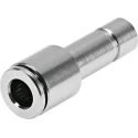 Festo Pneumatic Fitting Reducer Nipple, Push-In 14 mm to Push-In 12 mm, Nickel Plated Brass, 20 bar, 0°C NPQH-D-S14-Q12-P10