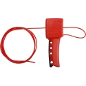 Brady Red 4-Lock Cable Lockout Device Glass Filled Polyurethane Polymer and Glass Filled Nylon 8.99mm Shackle Diameter 50941