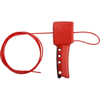 Brady Red 4-Lock Cable Lockout Device Glass Filled Polyurethane Polymer and Glass Filled Nylon 8.99mm Shackle Diameter 50941