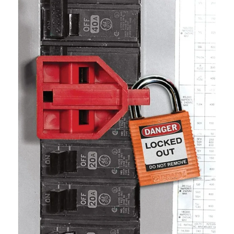 Brady Red Nylon Circuit Breaker Switch Lockout 1-Lock 7.14 mm Shackle Diameter BL03