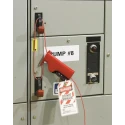 Brady Red 4-Lock Cable Lockout Device Glass Filled Polyurethane Polymer and Glass Filled Nylon 8.99mm Shackle Diameter 50941
