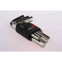 Wiha 9 Piece L Metric Hex Key Set Hex Size 1.5 to 10 mm Chrome Vanadium Steel 01174