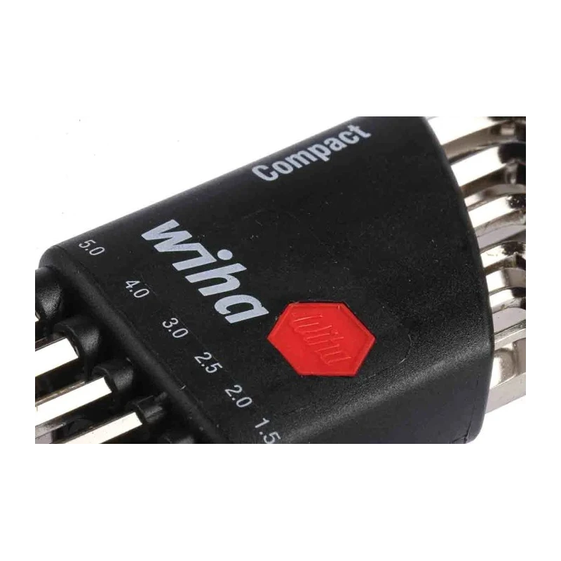 Wiha 9 Piece L Metric Hex Key Set Hex Size 1.5 to 10 mm Chrome Vanadium Steel 01174