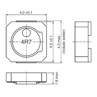 TDK Wirewound Surface Mount Inductor 10 μH ±20/±30 %, 1.26 A DC Current, Ferrite Core, Series VLCF VLCF4018T-100MR74-2