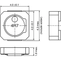 TDK Wirewound Surface Mount Inductor 10 μH ±20/±30 %, 1.26 A DC Current, Ferrite Core, Series VLCF VLCF4018T-100MR74-2