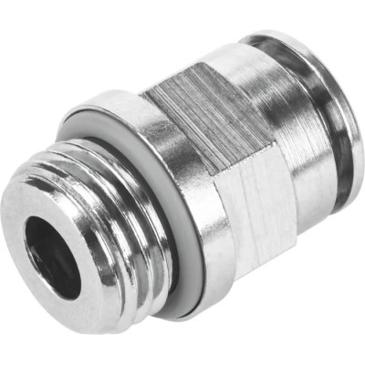 Festo Pneumatic Fitting 4mm Push-in, Male, G 1/8 Threaded Connection NPQH-D-G18-Q4-P10