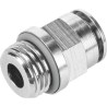 Festo Pneumatic Fitting 4mm Push-in, Male, G 1/8 Threaded Connection NPQH-D-G18-Q4-P10