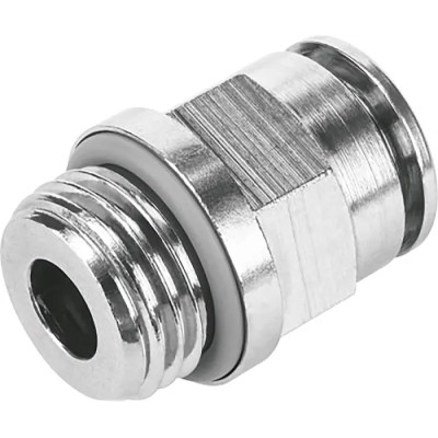 Festo Pneumatic Fitting 8mm Push-in, Male, 1/8 in, G Nickel Plated Brass NPQH-D-G18-Q8-P10