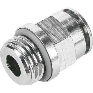 Festo Pneumatic Fitting 8mm Push-in, Male, 3/8 in G Threaded-to-Tube Connection NPQH-D-G38-Q8-P10