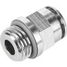 Festo Pneumatic Fitting 10mm Push-in, Male, 3/8 in G Thread, Brass Nickel Finish NPQH-D-G38-Q10-P10