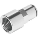Festo Pneumatic Fitting Push-In Tube 8mm, Female Thread G 1/8 Nickel-Plated Brass NPQH-D-G18F-Q8-P10