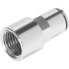 Festo Pneumatic Fitting Push-In Tube 8mm, Female Thread G 1/8 Nickel-Plated Brass NPQH-D-G18F-Q8-P10