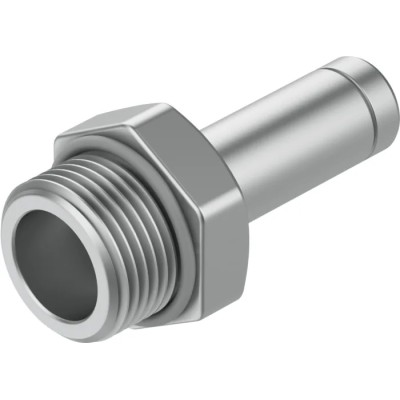 Festo Pneumatic Fitting 6mm Push-in, Male, 1/8 in, G Brass Nickel Finish NPQH-D-G18-S6-P10