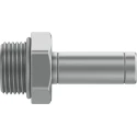 Festo Pneumatic Fitting 6mm Push-in, Male, 1/8 in, G Brass Nickel Finish NPQH-D-G18-S6-P10
