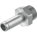 Festo Pneumatic Fitting 6mm Push-in, Male, 1/8 in, G Brass Nickel Finish NPQH-D-G18-S6-P10