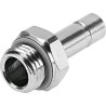 Festo Pneumatic Fitting Brass Nickel Push-in 6mm Tube, Male Threaded 1/4 in G NPQH-D-G14-S6-P10