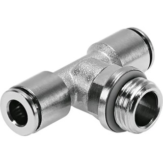 Festo Nickel Plated Brass Pneumatic Fitting Push-in 4 mm Threaded-to-Tube 20 bar NPQH-T-G18-Q4-P10