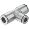 Festo Pneumatic Fitting Push-In T Connector 8 mm 20 Bar Brass Nickel Plated NPQH-T-Q8-Q6-P10