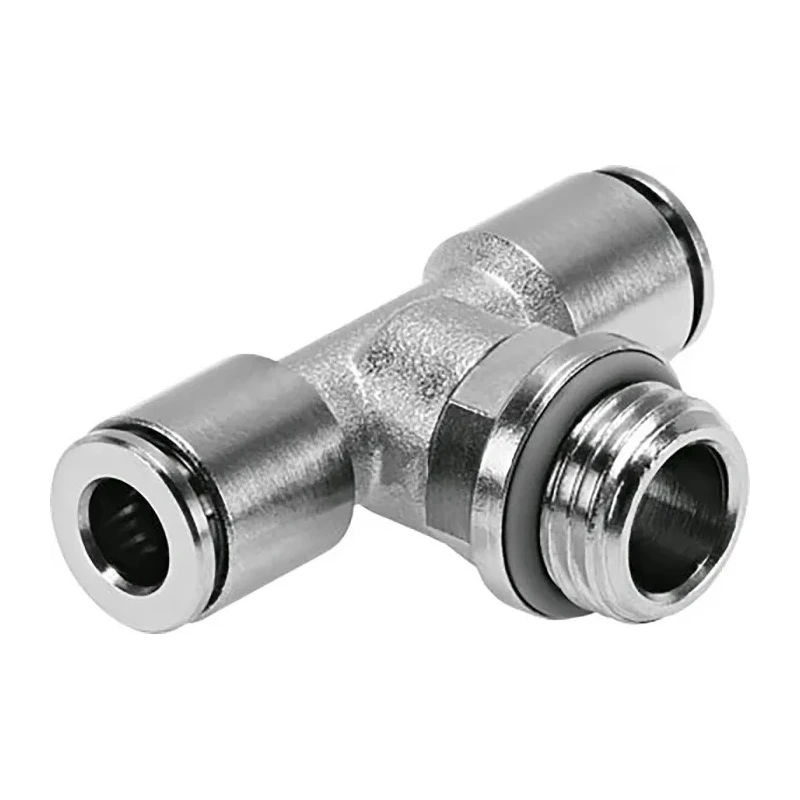 Festo Nickel Plated Brass Pneumatic Fitting Threaded-to-Tube Connection Push In 8 mm Maximum Operating NPQH-T-G18-Q8-P10