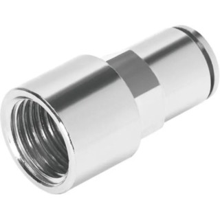 Festo Pneumatic Fitting Female Threaded-to-Tube 1/4 in G Thread Size, Push-in 8mm Tube NPQH-D-G14F-Q8-P10