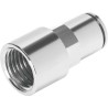 Festo Pneumatic Fitting Female Threaded-to-Tube 1/4 in G Thread Size, Push-in 8mm Tube NPQH-D-G14F-Q8-P10