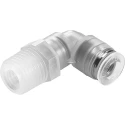 Festo Polypropylene Pneumatic Fitting Male Threaded-to-Tube, R 1/4 in Thread, 4 mm Push-in Connection NPQP-L-R14-Q4-FD-P10
