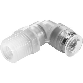 Festo Polypropylene Pneumatic Fitting Male Threaded-to-Tube, R 1/4 in Thread, 4 mm Push-in Connection NPQP-L-R14-Q4-FD-P10