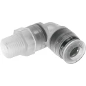 Festo Polypropylene Pneumatic Fitting Male R 1/8 in Threaded-to-Tube 6mm Push-in NPQP-L-R18-Q6-FD-P10
