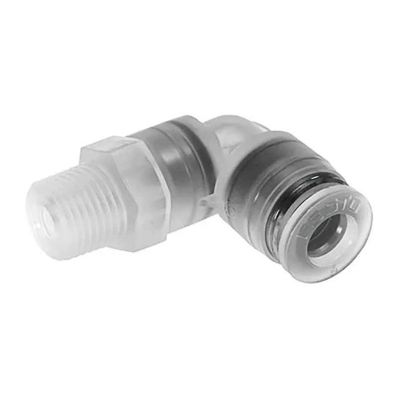 Festo Polypropylene Pneumatic Fitting Male R 1/8 in Threaded-to-Tube 6mm Push-in NPQP-L-R18-Q6-FD-P10
