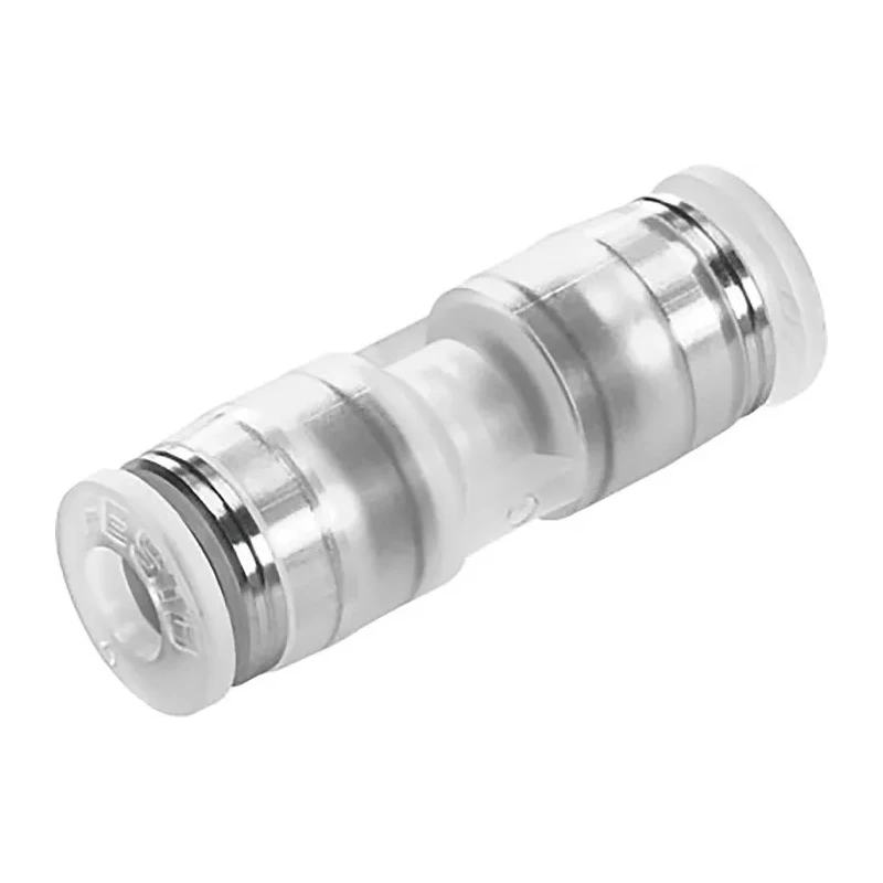 Festo Polypropylene Pneumatic Fitting Straight Tube-to-Tube Adapter Push-in 8 mm, Chemical Resistant NPQP-D-Q8-E-FD-P10