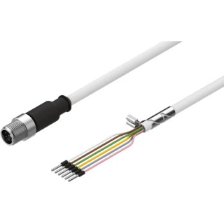 Festo NEBM Series Cable Lead for EMMS-ST-28 Stepper Motor and CMMS-ST Motor Controller 10m Length NEBM-SM12G8-E-10-Q5-LE6