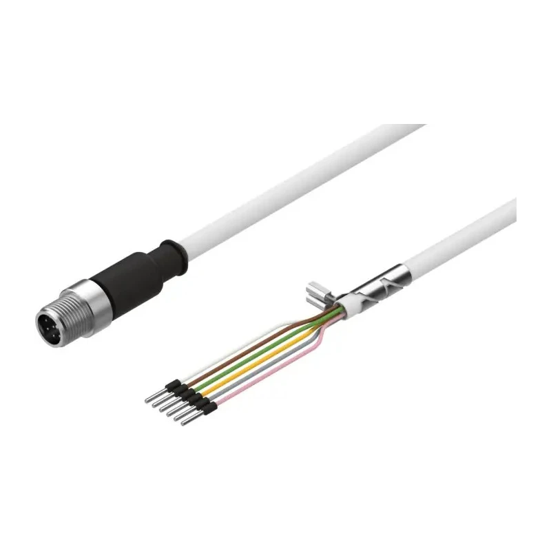 Festo NEBM Series Cable Lead for EMMS-ST-28 Stepper Motor and CMMS-ST Motor Controller 10m Length NEBM-SM12G8-E-10-Q5-LE6