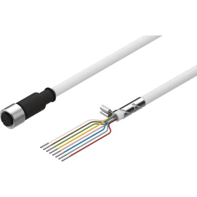 Festo NEBM Series Cable Lead For Use With CMMS-ST Motor Controller 24V 10m Length NEBM-M12G8-E-10-LE8