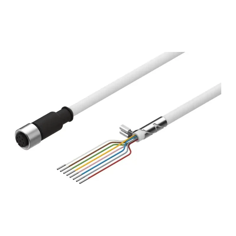 Festo NEBM Series Cable Lead For Use With CMMS-ST Motor Controller 24V 10m Length NEBM-M12G8-E-10-LE8